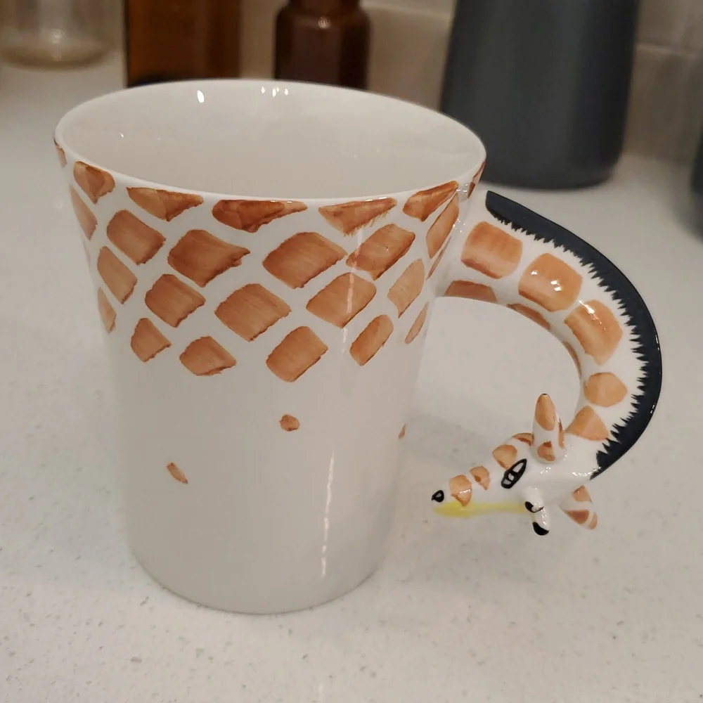 Pier 1 Imports Stoneware Giraffe Mug with 3D Handle